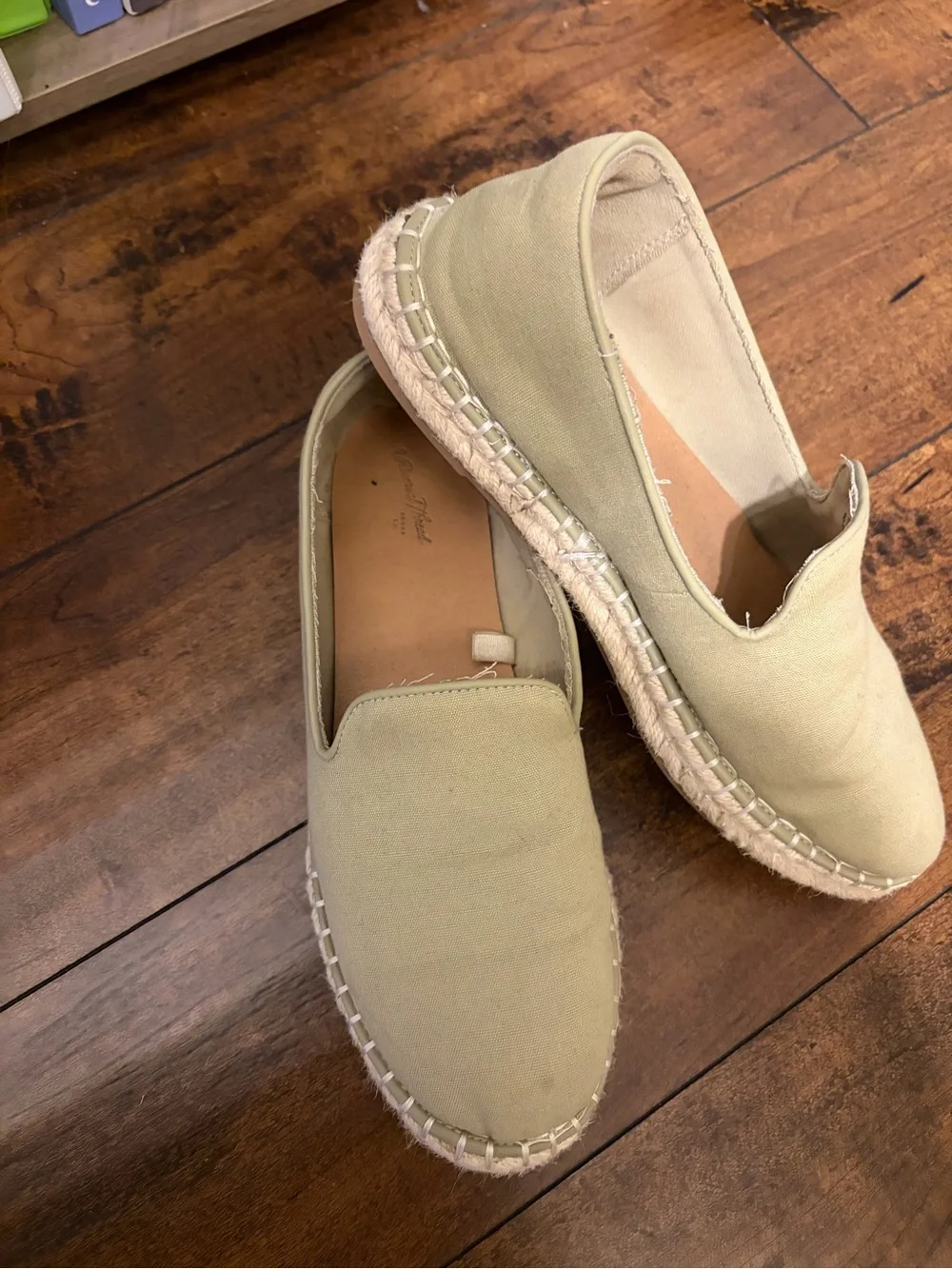 Universal Thread Light Olive Canvas Espadrilles
